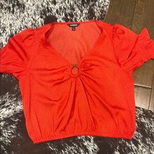 Express Women's Vibrant Red Blouse